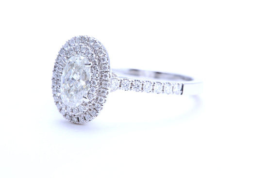 3/4 Carat Oval Shaped Engagement Ring