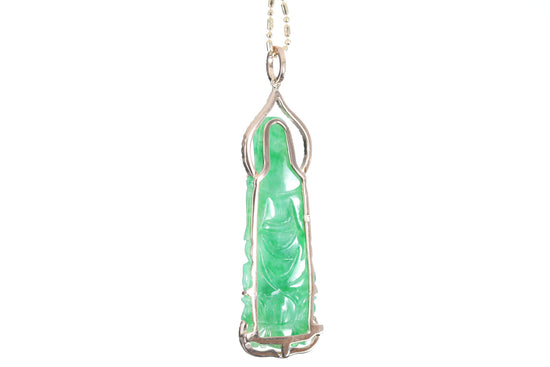 Jadeite Guan Yin Rose Gold