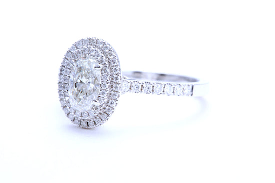 3/4 Carat Oval Shaped Engagement Ring