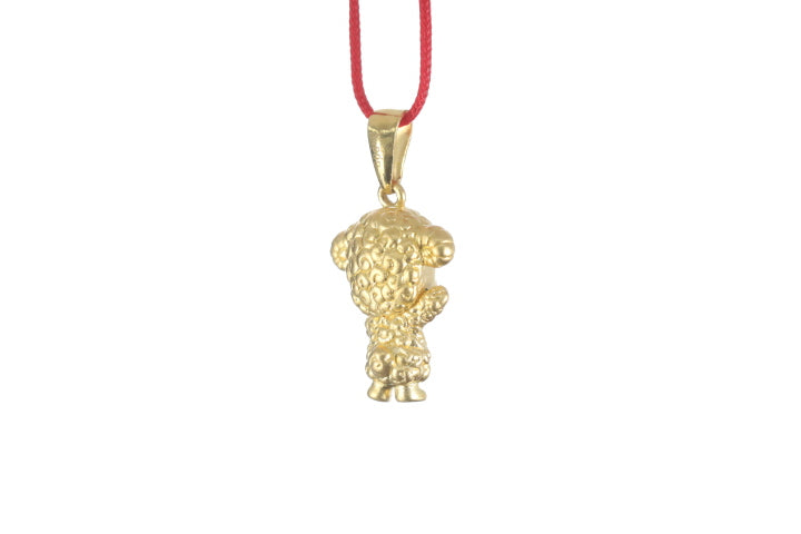 24K 3D Gold Ram Pendant