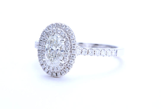 3/4 Carat Oval Shaped Engagement Ring