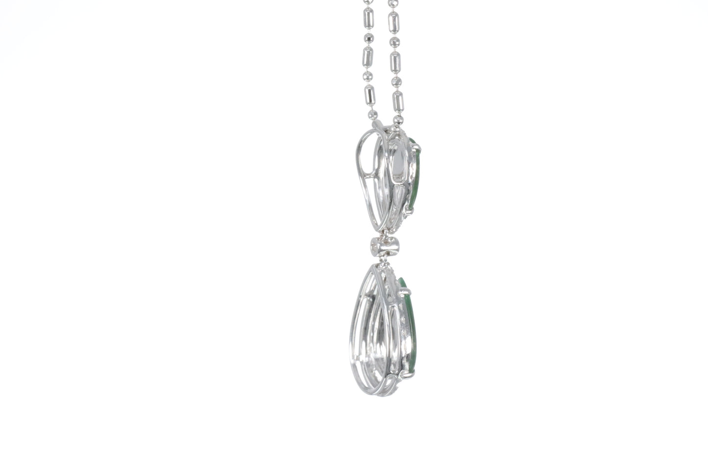 Jadeite Double Pear Shaped Pendant