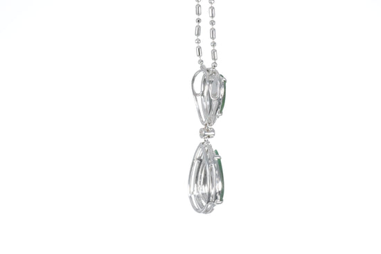 Jadeite Double Pear Shaped Pendant