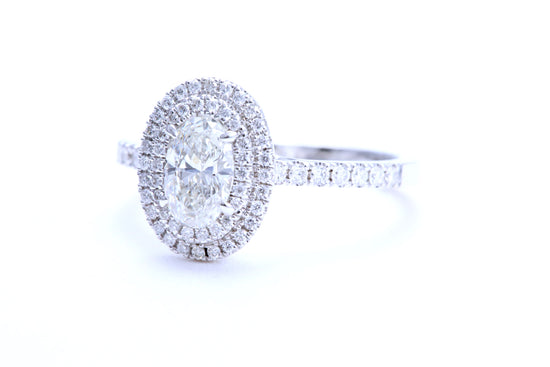 3/4 Carat Oval Shaped Engagement Ring