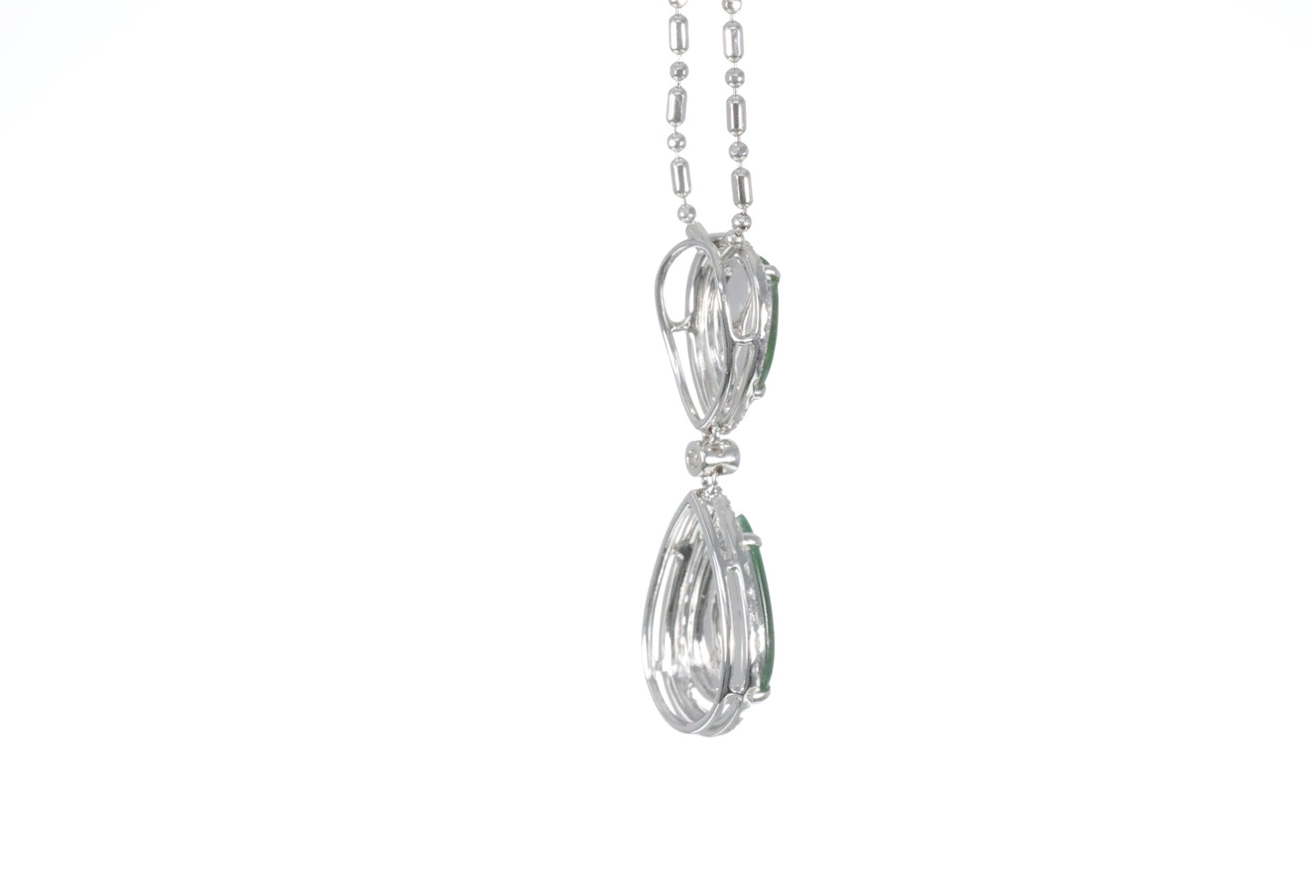 Jadeite Double Pear Shaped Pendant