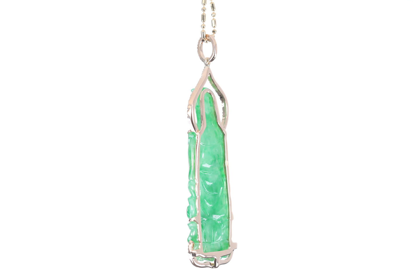 Jadeite Guan Yin Rose Gold