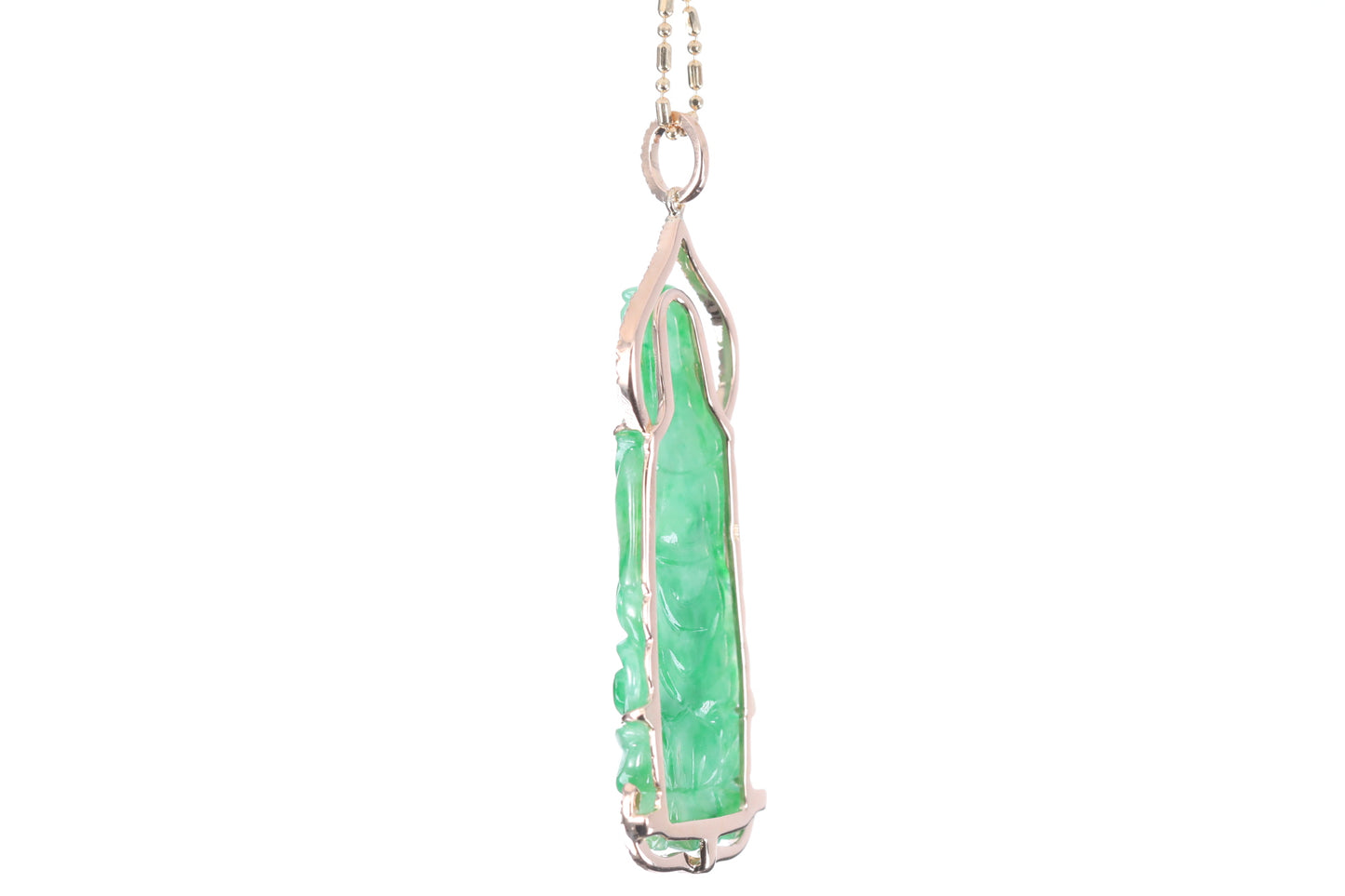 Jadeite Guan Yin Rose Gold