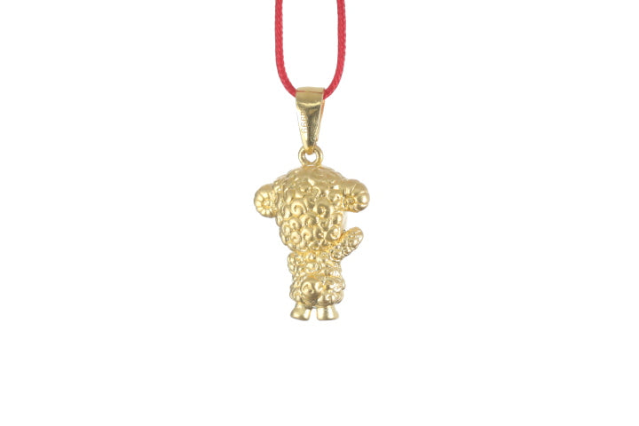 24K 3D Gold Ram Pendant