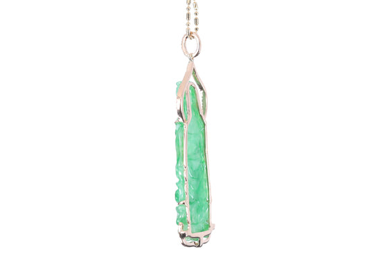 Jadeite Guan Yin Rose Gold