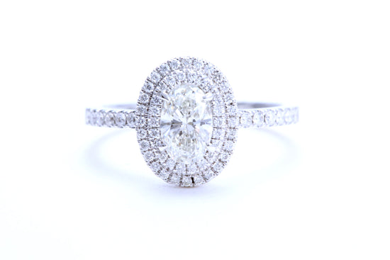 3/4 Carat Oval Shaped Engagement Ring