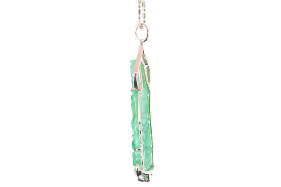 Jadeite Guan Yin Rose Gold