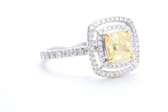 Fancy Cushion Shaped Diamond Ring