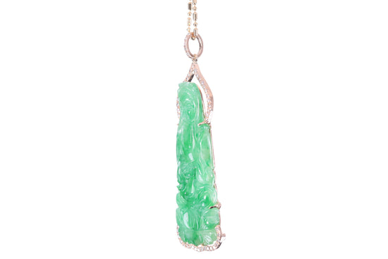 Load image into Gallery viewer, Jadeite Guan Yin Rose Gold
