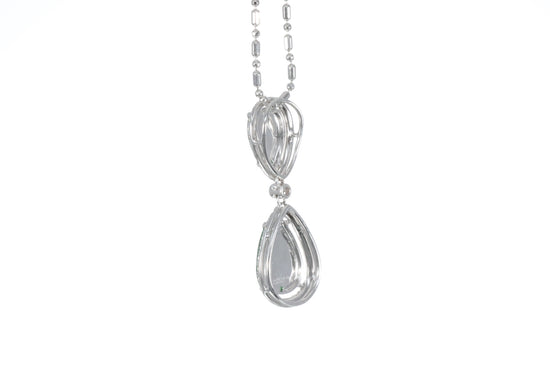 Jadeite Double Pear Shaped Pendant