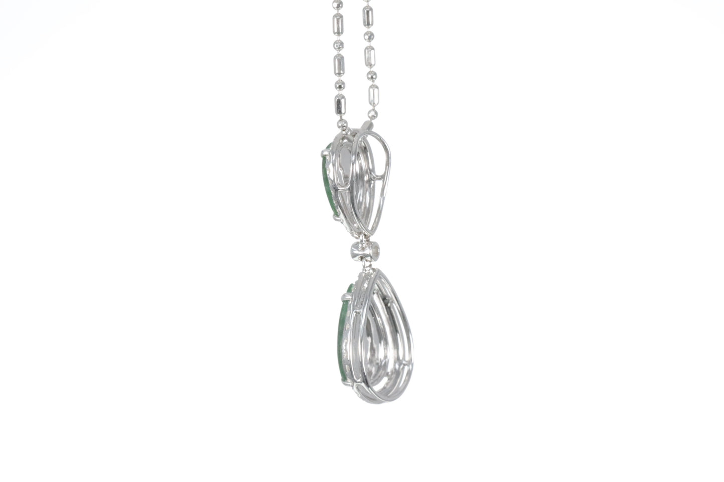 Jadeite Double Pear Shaped Pendant
