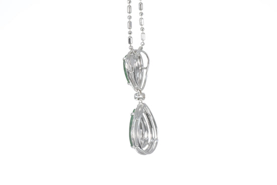 Jadeite Double Pear Shaped Pendant