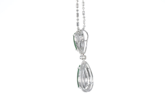 Jadeite Double Pear Shaped Pendant