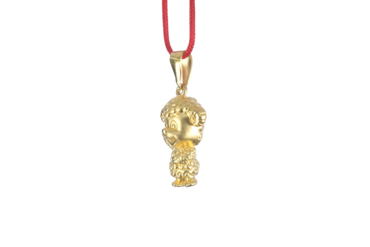 24K 3D Gold Ram Pendant