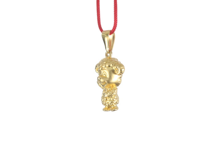 24K 3D Gold Ram Pendant