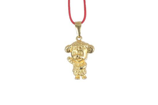 24K 3D Gold Ram Pendant