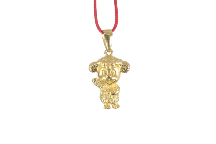 24K 3D Gold Ram Pendant