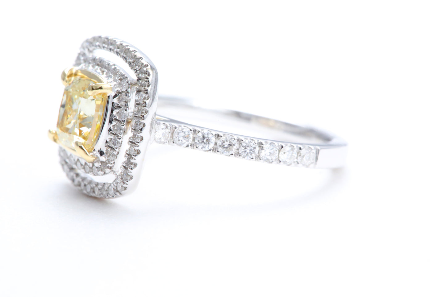 Fancy Cushion Shaped Diamond Ring