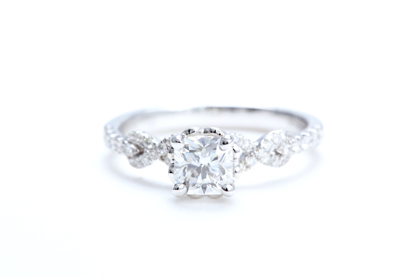 3/4 Carat Ideal Square Shaped Engagement Ring