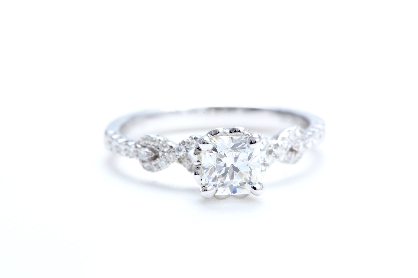 3/4 Carat Ideal Square Shaped Engagement Ring