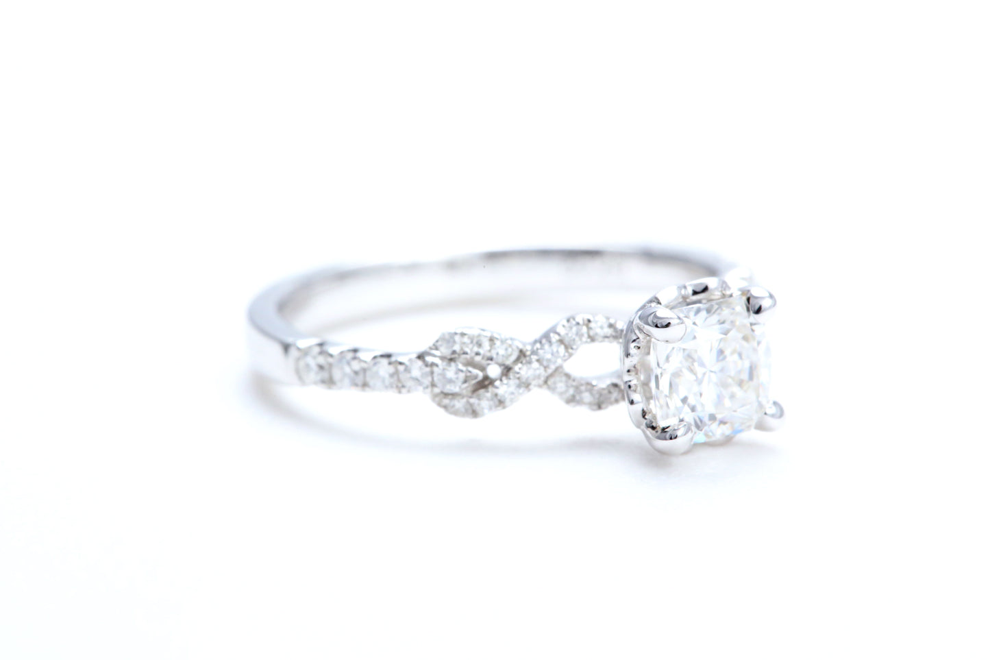 3/4 Carat Ideal Square Shaped Engagement Ring