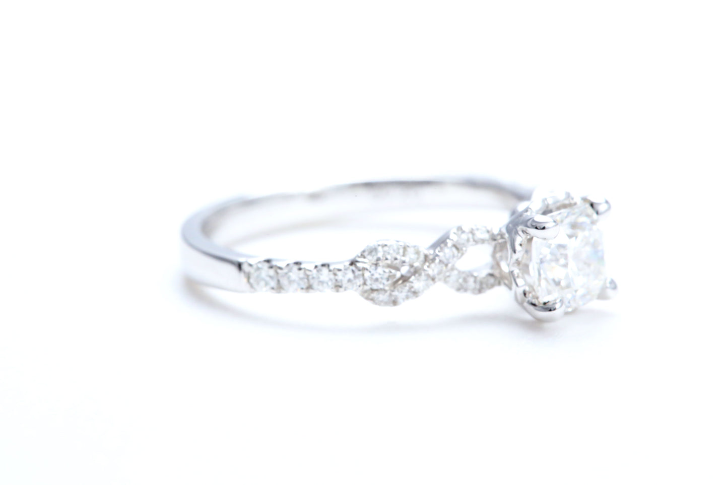 3/4 Carat Ideal Square Shaped Engagement Ring