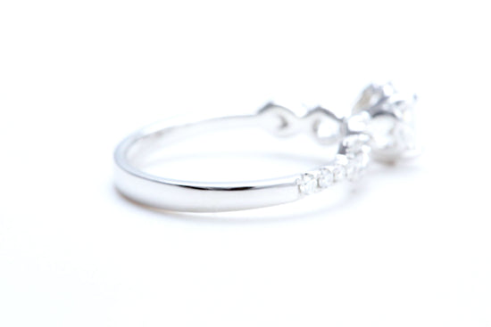 3/4 Carat Ideal Square Shaped Engagement Ring