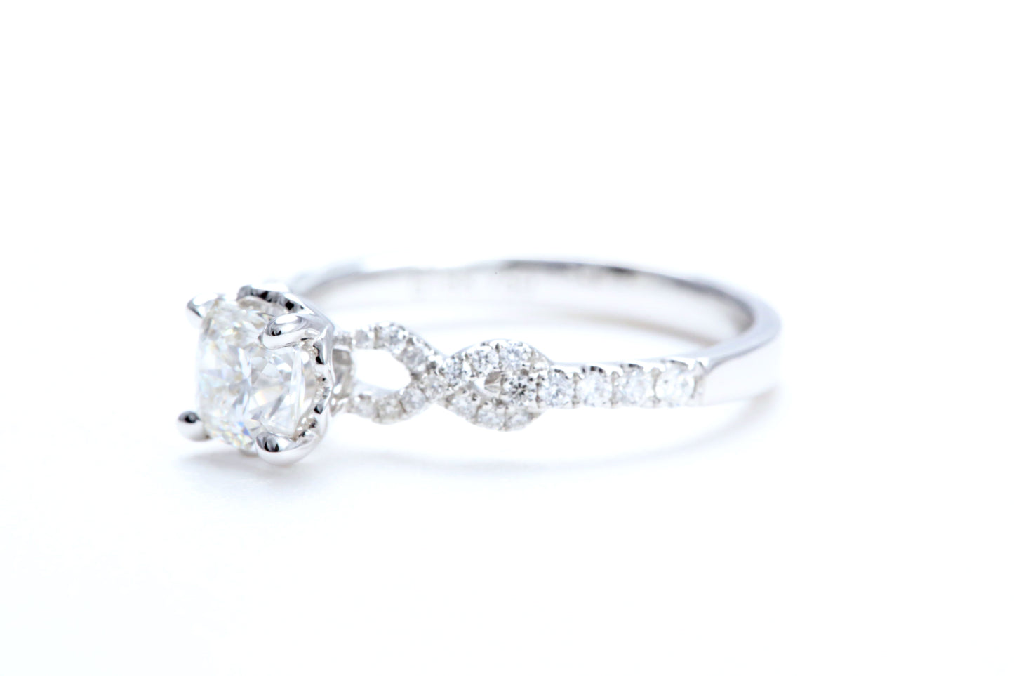 3/4 Carat Ideal Square Shaped Engagement Ring