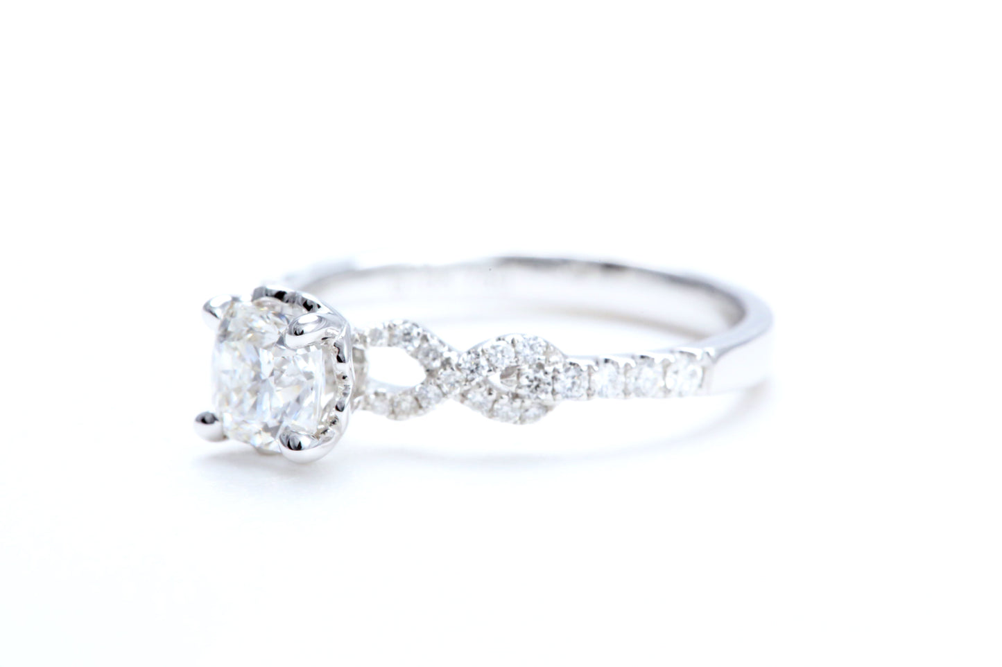 3/4 Carat Ideal Square Shaped Engagement Ring