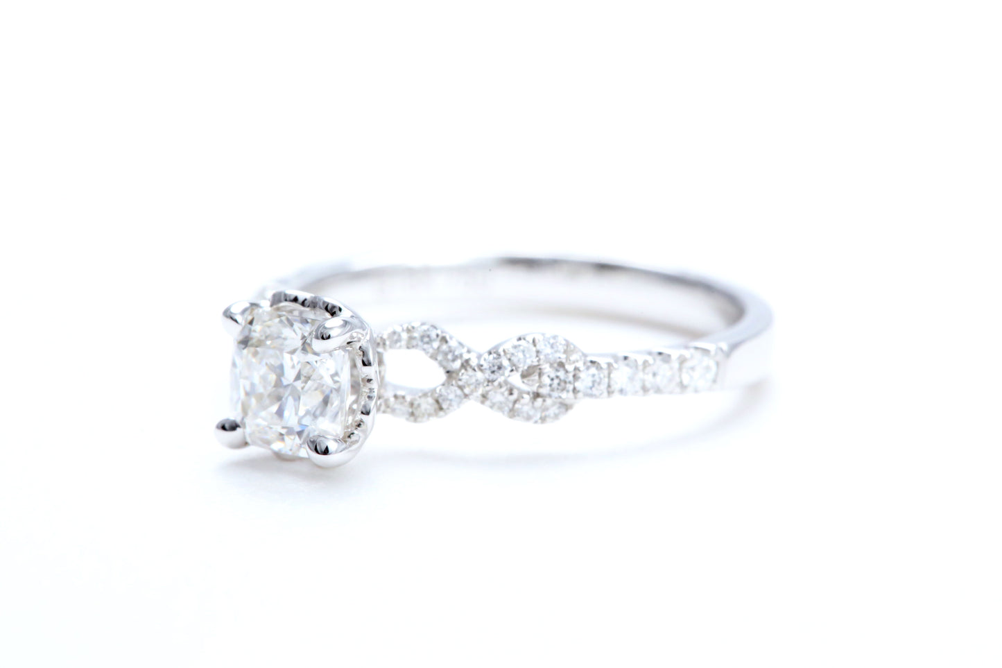 3/4 Carat Ideal Square Shaped Engagement Ring