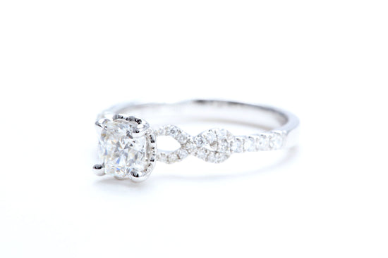 3/4 Carat Ideal Square Shaped Engagement Ring