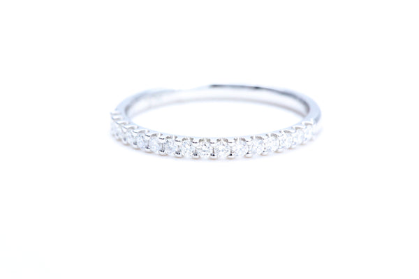 Minimalist Pavé Diamond Ring 1/4 of a carat total weight in 18K white gold
