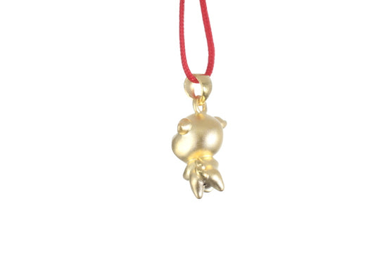 24K 3D Gold Pig Pendant