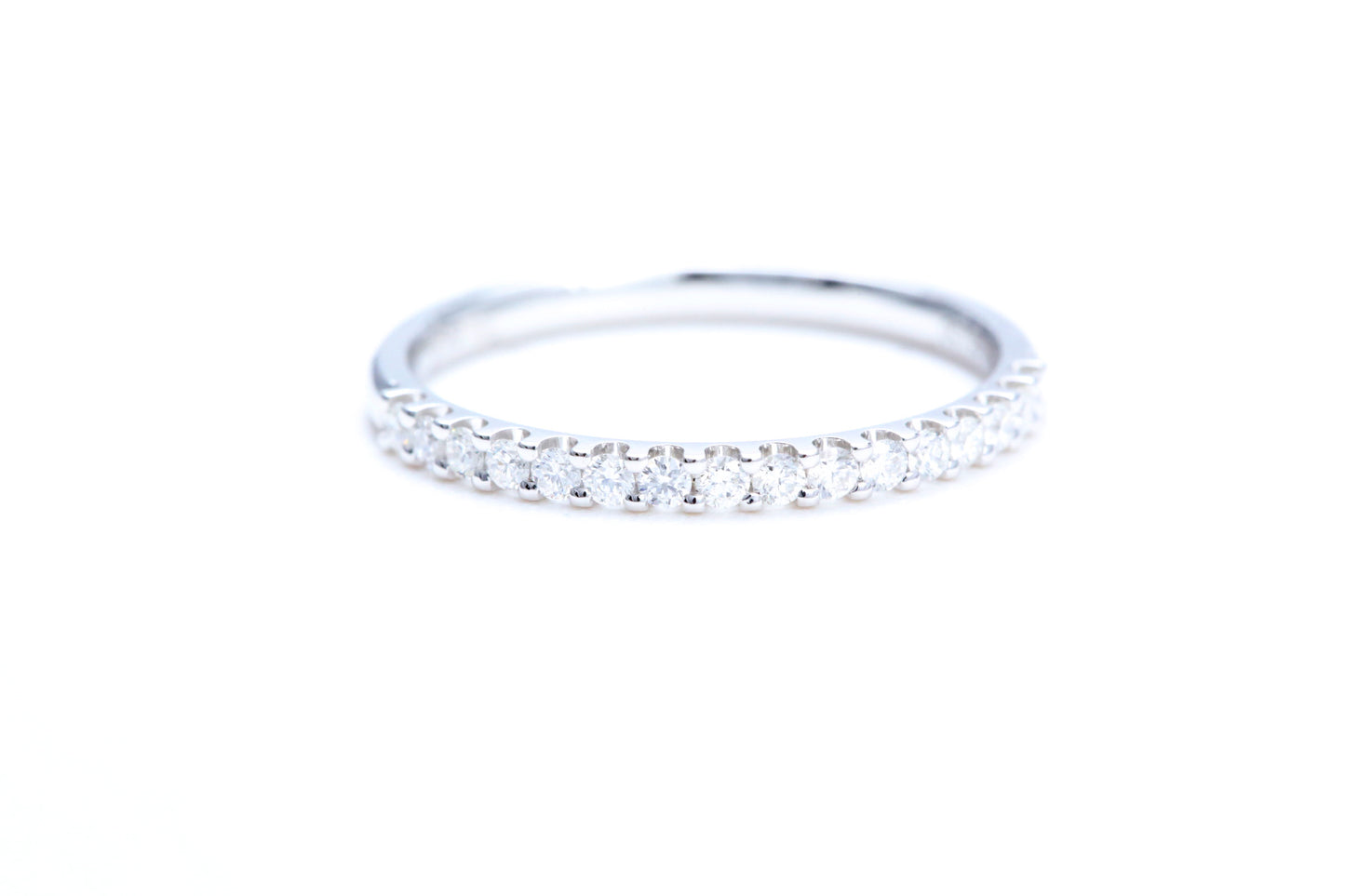 Minimalist Pavé Diamond Ring 1/4 of a carat total weight in 18K white gold
