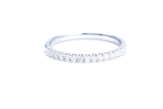 Minimalist Pavé Diamond Ring 1/4 of a carat total weight in 18K white gold