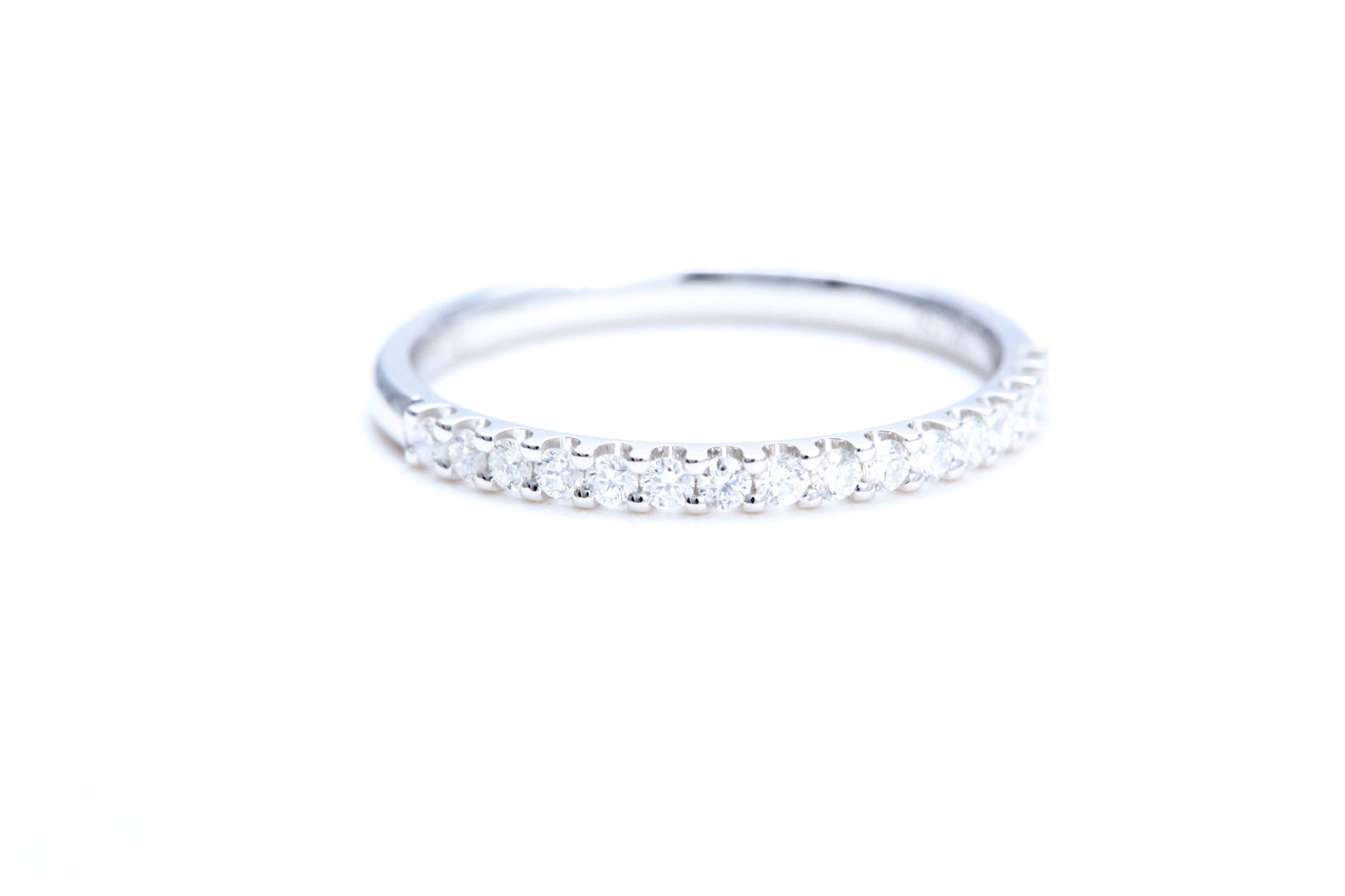 Minimalist Pavé Diamond Ring 1/4 of a carat total weight in 18K white gold