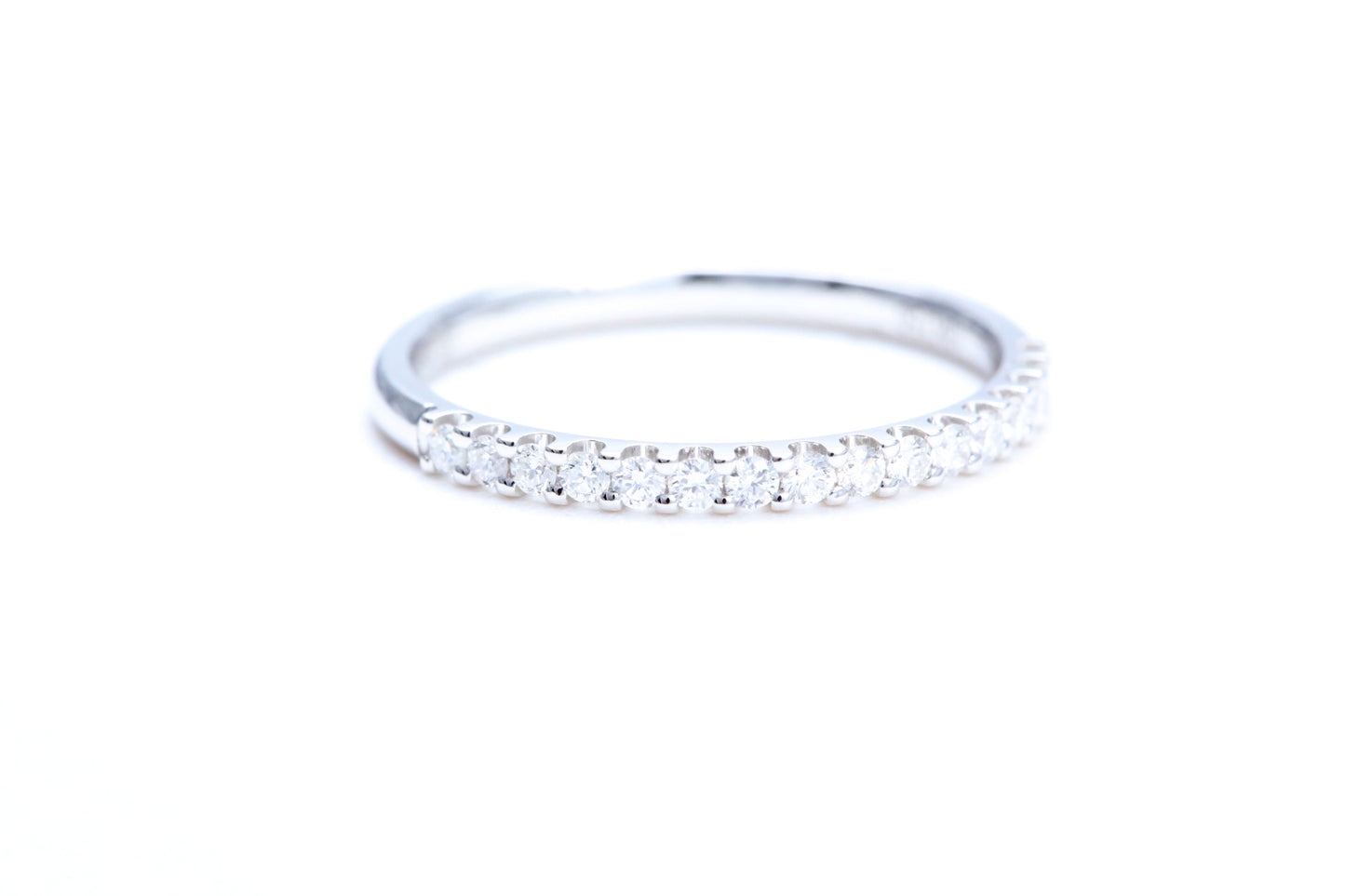 Minimalist Pavé Diamond Ring 1/4 of a carat total weight in 18K white gold