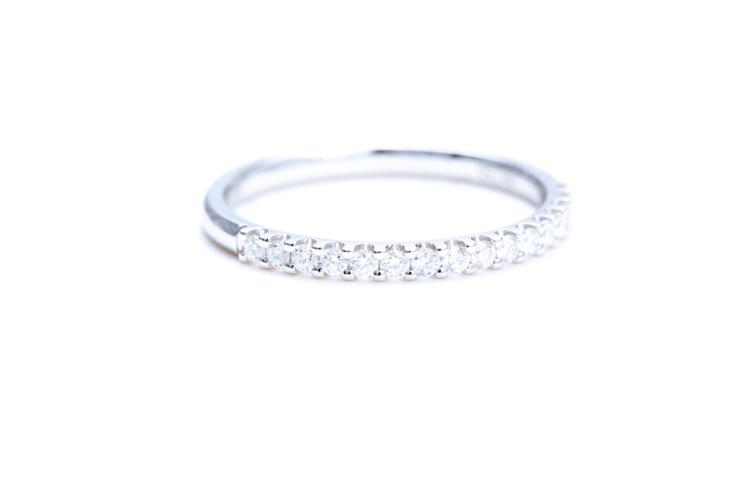 Minimalist Pavé Diamond Ring 1/4 of a carat total weight in 18K white gold
