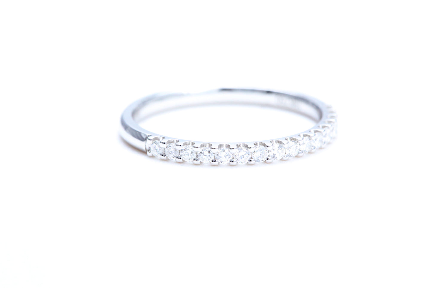 Minimalist Pavé Diamond Ring 1/4 of a carat total weight in 18K white gold