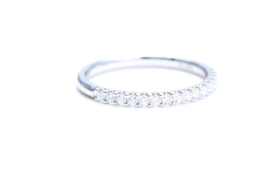 Minimalist Pavé Diamond Ring 1/4 of a carat total weight in 18K white gold