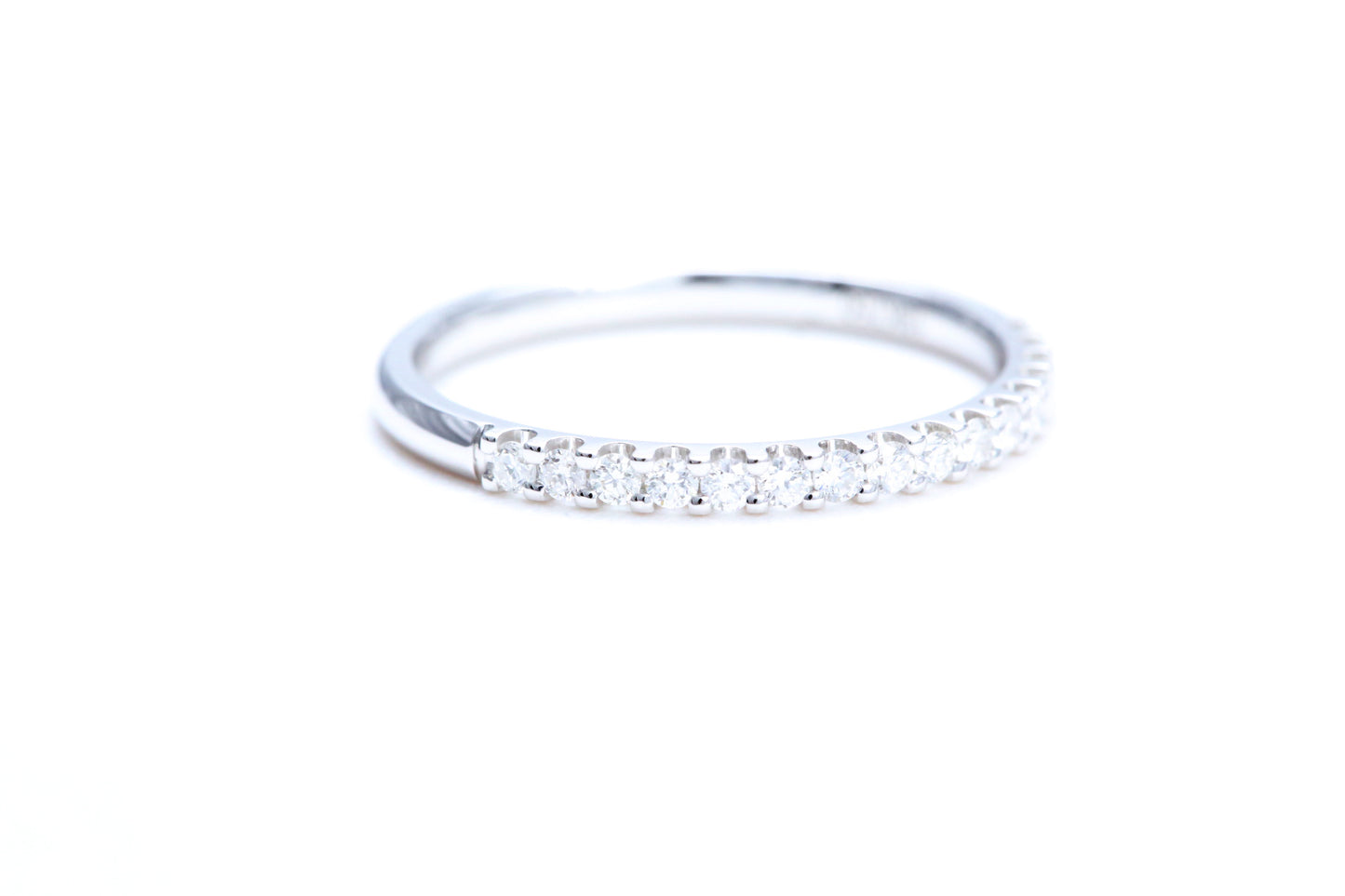 Minimalist Pavé Diamond Ring 1/4 of a carat total weight in 18K white gold