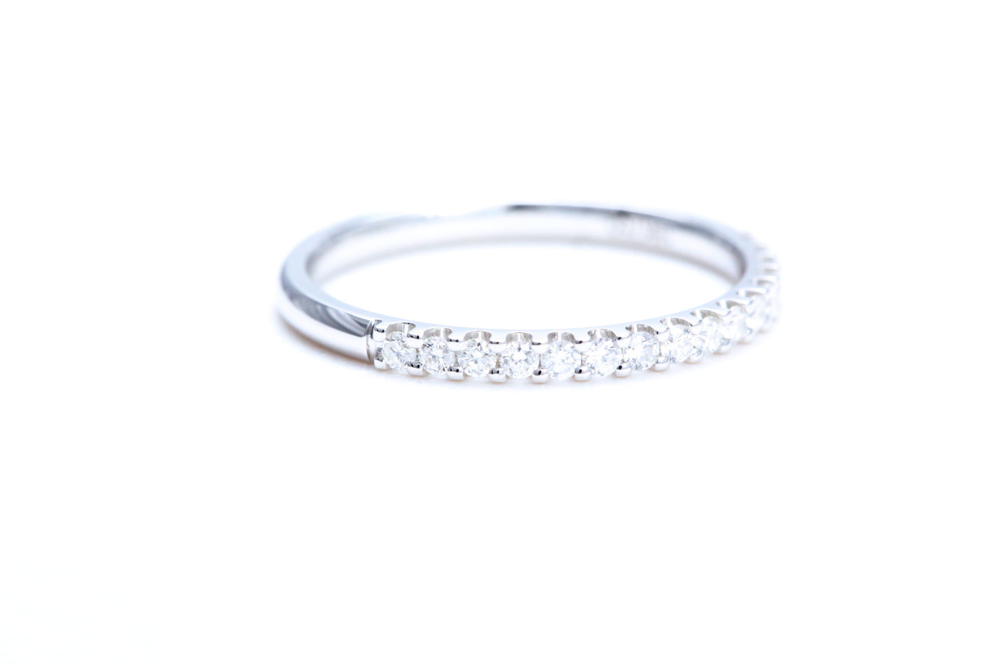 Minimalist Pavé Diamond Ring 1/4 of a carat total weight in 18K white gold