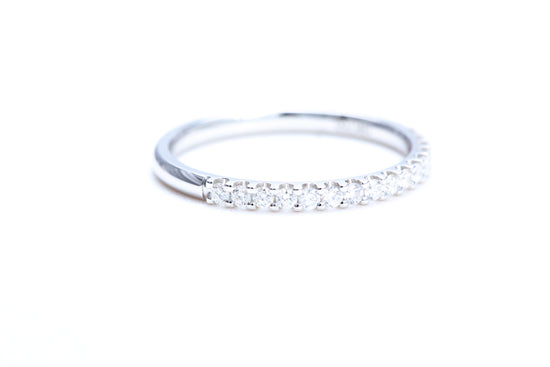 Minimalist Pavé Diamond Ring 1/4 of a carat total weight in 18K white gold