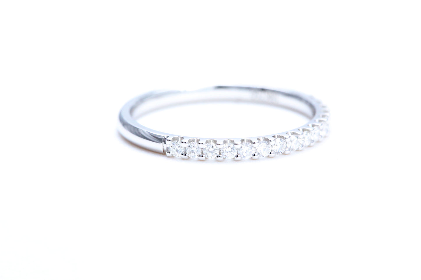 Minimalist Pavé Diamond Ring 1/4 of a carat total weight in 18K white gold
