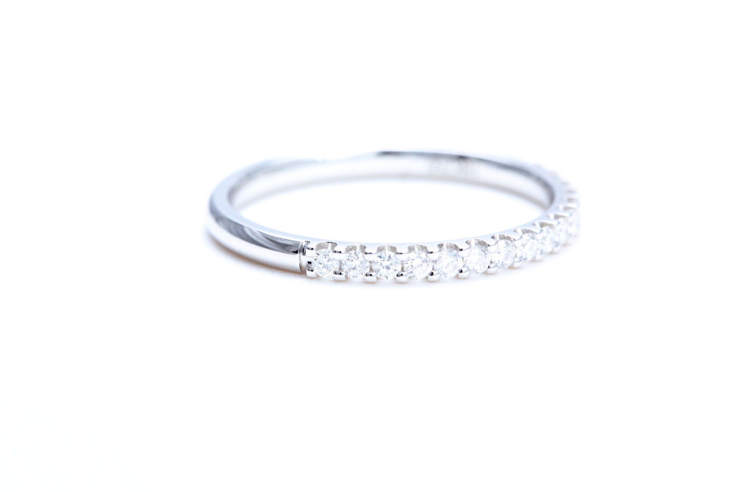 Minimalist Pavé Diamond Ring 1/4 of a carat total weight in 18K white gold