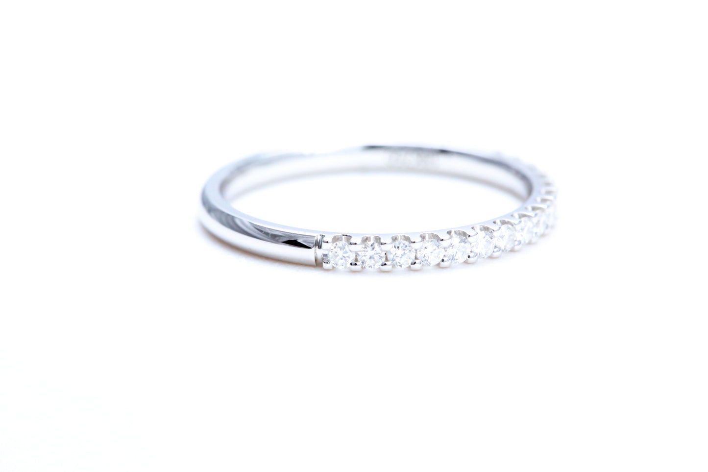 Minimalist Pavé Diamond Ring 1/4 of a carat total weight in 18K white gold